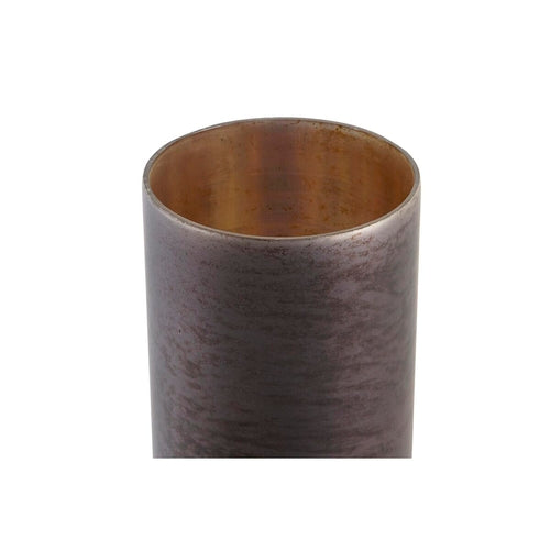 Vase DKD Home Decor Crystal Grey Golden Aluminium (16 x 13 x 54 cm)