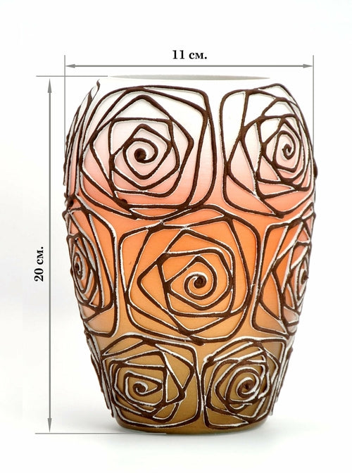 Handpainted Glass Art Bud Vase | Interior Design Home Room Decor |