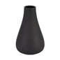 Black Tapered  Short Glass Vase