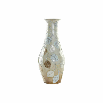 Vase DKD Home Decor Brown Beige Crystal Terracotta Bali (25 x 25 x 60