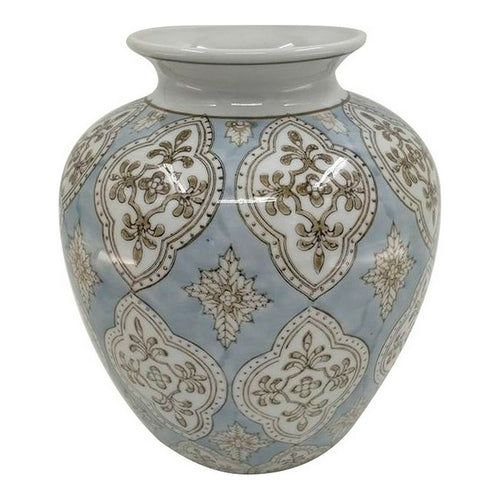 Vase DKD Home Decor Porcelain Beige Blue Arab 22 x 22 x 25 cm