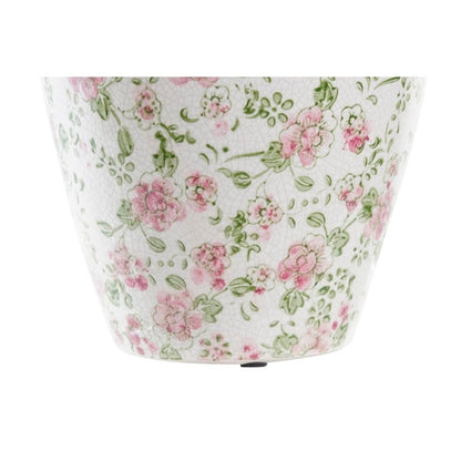 Vase DKD Home Decor White Green Maroon Stoneware 18 x 18 x 25 cm